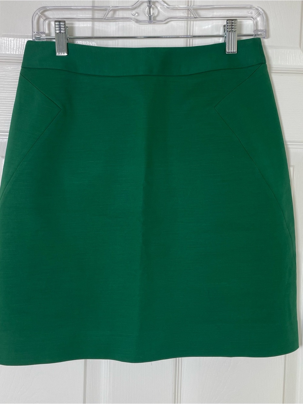 Kate Spade Emerald Green Pencil Mini Skirt Preppy Career Work Gold Zipper Size 4